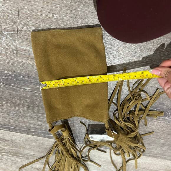 Urban Outfitters Suede Fringe Cross Body Purse Bag - Picture 5 of 9